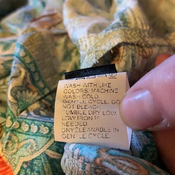 Aqua Floral Print Cottagecore Size 6 - Picture 9 of 9